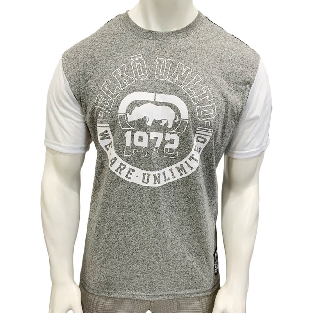 NWT ECKO UNLTD. MSRP $44.99 MEN'S GRAY CREW NECK SHORT SLEEVE T-SHIRT SIZE L